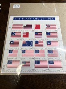 Scott # 3403-Souvenir Sheet Of 20 - The Stars And Stripes - MNH - 2000-NIP