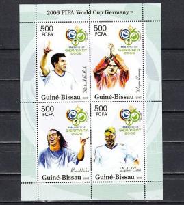 Guinea Bissau, Mi cat. 3265-3268 A. World Cup Soccer sheet. ^