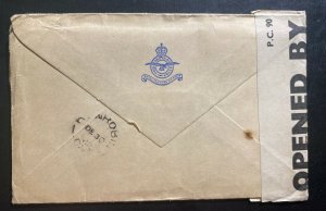 1942 RCAF Field Post Overseas Censored Airmail Cover To Dunrobin Canada 