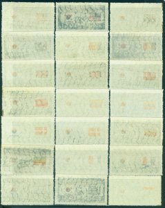 South KOREA 1951 Korean War FLAGS complete set w/both ITALYs Sc# 132-173 MLH