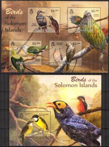 Solomon Islands 2012 Birds II sheet + S/S MNH