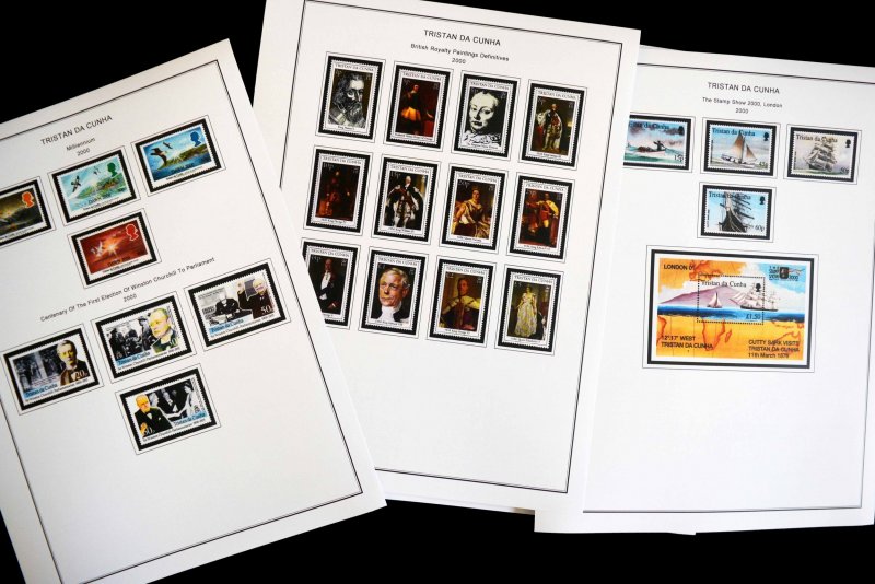 COLOR PRINTED TRISTAN DA CUNHA 1952-2010 STAMP ALBUM PAGES (139 illustr. pages)