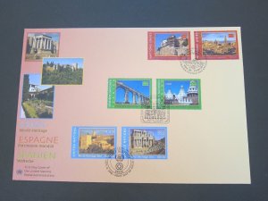 United Nations (NY,Vienna,Geneva) 2000 Sc 279-80,362-3,784-5 FDC