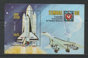 Thematic Stamps Transports - GUINEA BISSAU 1983 TEMBAL AIRCRAFT MS mint