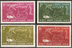 Viet Nam Sc#112-115, Agrarian Reform, Farm Tractor MH