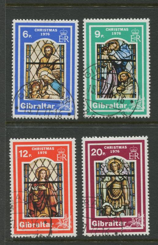 Gibraltar - Scott 334-337 - Christmas Issue -1976 - VFU - Set of 4 Stamps