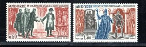 ANDORRA - FRENCH ADMINISTRATION SC# 159-60 FVF/MNH