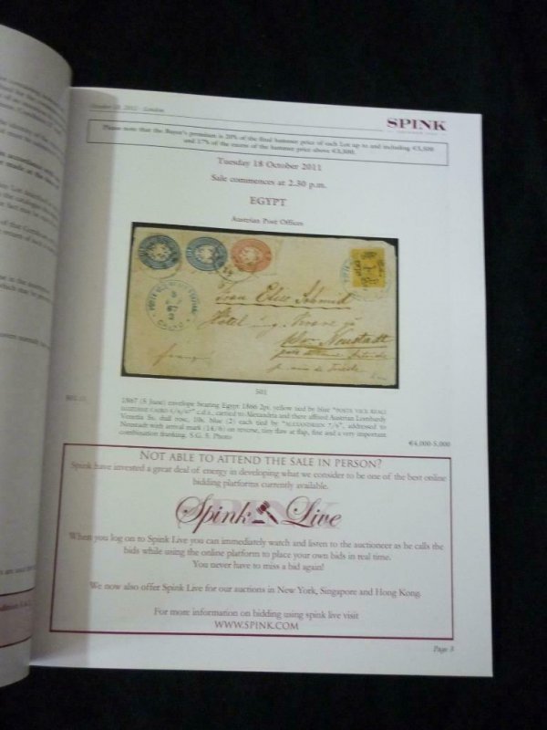 SPINK AUCTION CATALOGUE 2011 PEARLS OF ARABIA - ALGERIA TUNISIA & MOROCCO