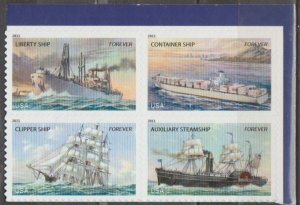 4548-51, Blk of 4 E/R&T. Merchant Marines MNH, Forever