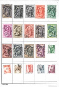 HUNGARY #Z30 Mixture Page of 20 stamps.  Collection / Lot