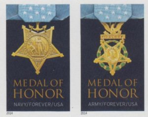 US 4822-23g Modern Imperf Medal Of Honor Pr-2014 Pair