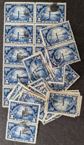 EDW1949SELL : USA 1924 Sc #616. 52 Used stamps All selected & Fresh w/NO creases