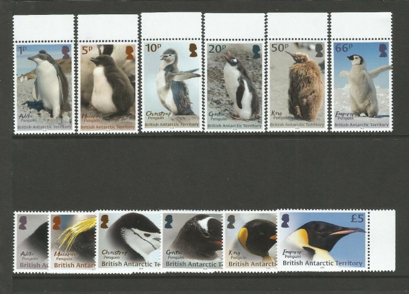 BAT British Antarctic Territory 2018 MNH Penguins Definitives 12v Set 1p To £5