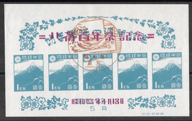 Doyle's_Stamps: MNH & Cnx 1948 Japan K. Hokusai Souvenir Sheets, Scott #408 NGAI