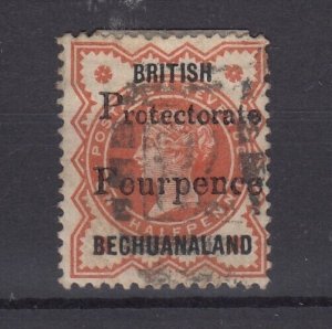 British Bechuanaland QV 1889 4d on 1/2d O/P SG53 Fine Used BP6797