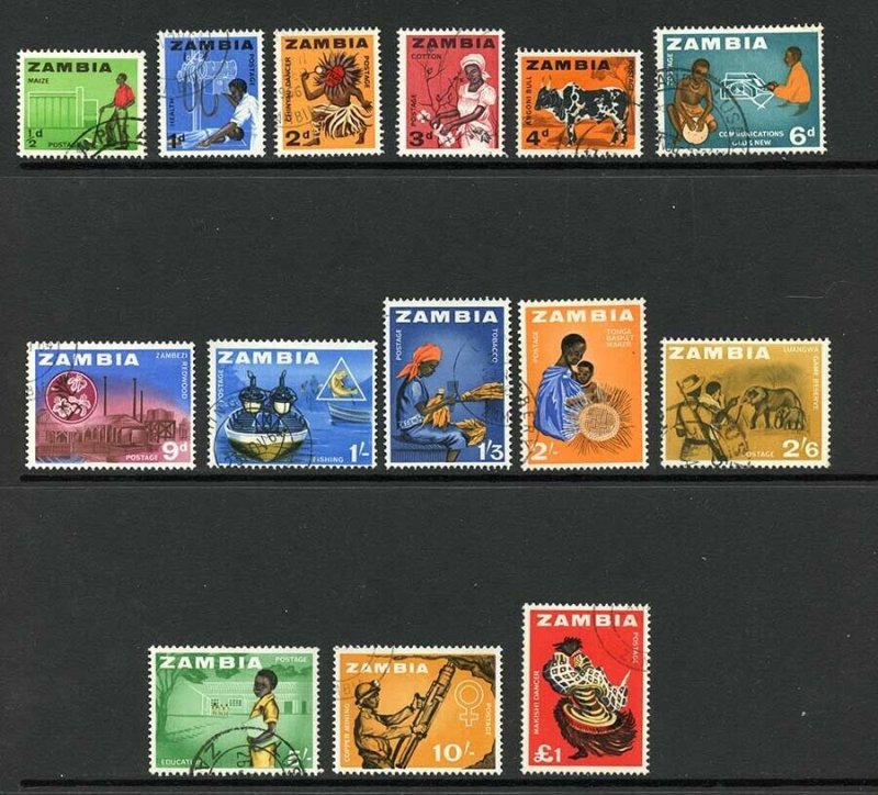 Zambia SG94/107 Set of 14 Cat 14.50 pounds