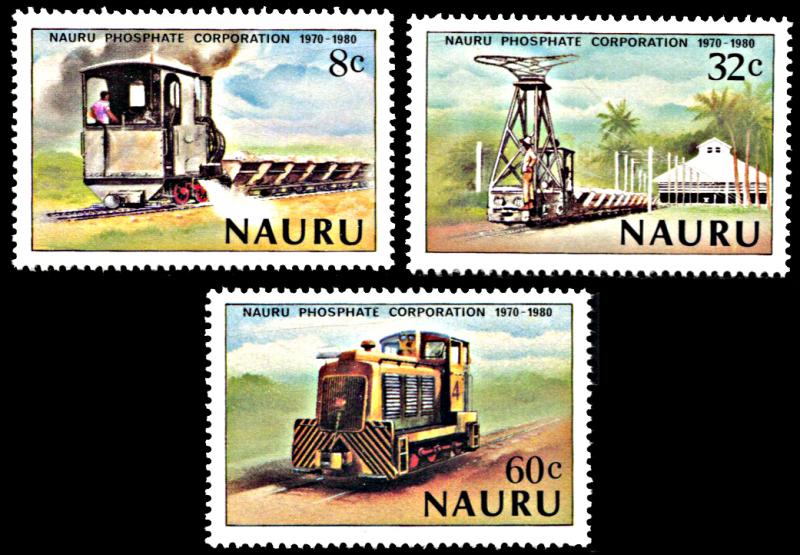 Nauru 214-216, MNH, 10th Anniversary of Nauru Phosphate Corporation