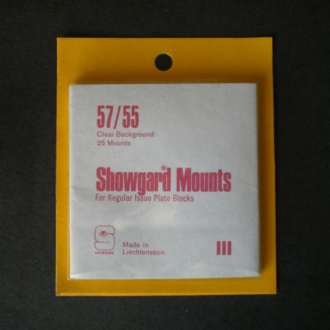 Mounts Showgard, 57/55mm (25ea. Clear) (00528C)