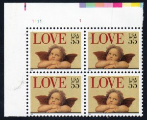 SC# 2958 - (55c) - Cherub - MNH plate block/4 - UL #  1111-1