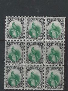 Guatemala  (abp)  Quetzel Bird 1C  SC 21  Bl Of 9  MNH 