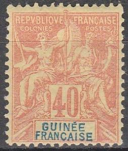 French Guinea #13 F-VF  Unused  CV $40.00 (A12995)