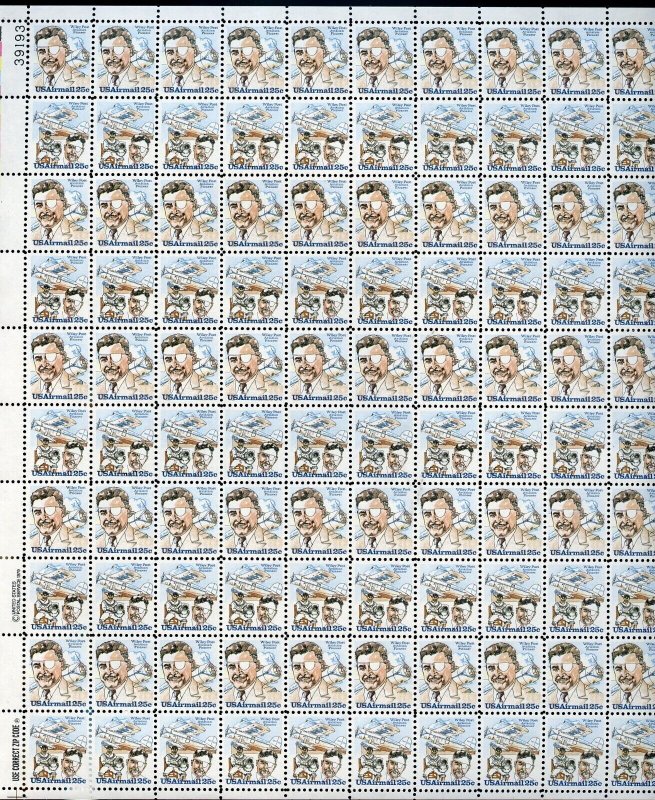 UNITED STATES SCOTT#C96/97  POST SHEET UNFOLDED WITH INTACT MARGINS  MINT NH 