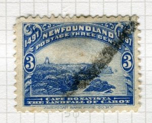 CANADA NEWFOUNDLAND; 1897 classic QV Jubilee issue fine used 3c. value