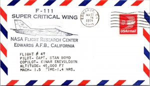 11.27.1974 - F-111 Super Critical Wing Flight #47 - Edwards, CA - F73489