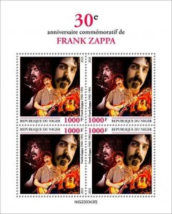 2024/03 - NIGER  - FRANK ZAPPA 30TH  II      4V    MNH **