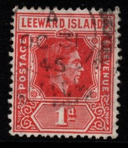 LEEWARD ISLANDS SG99 1940 1d SCARLET DIE B FINE USED