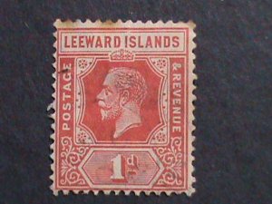 ​LEEWARD ISLANDS-1912 SC#48 KING GEORGE V-LIGHT CANCEL 111 YEARS OLD VF