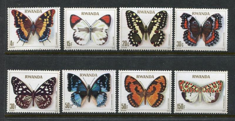 Rwanda 905-912, MNH, Insects Butterflies Schmetterlingen Papillons 1979. X27861