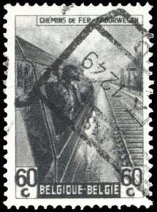 Belgium Q272 - Used - 60c Engineer in Train (1946)