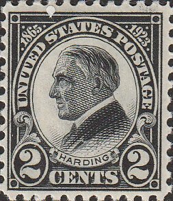 # 610 Mint Hinged Black Warren G. Harding