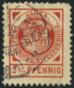 Hansa Private Label 2½pf Postage Stamp City Letter Delivery Service Germany