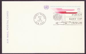 United Nations #UXC9 uncacheted FDC