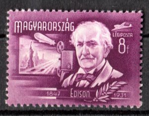 Hungary 1948 Sc#C58 THOMAS ALVA EDISON Inventor Motion Pictures  Single MNH