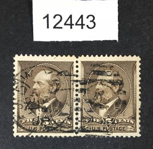 MOMEN: US STAMPS # 205 PAIR USED LOT #12443