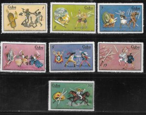 Cuba 1436-1443 1969 World Fencing Championships set MNH Scott c.v. $20.75