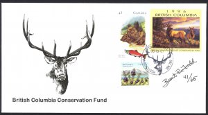 Canada Sc# BCC2e Brian Todd (SIGNED) FDC 1996 British Columbia Conservation