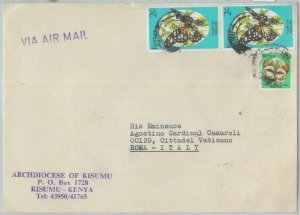 82614 -  Kenya - POSTAL HISTORY -  Airmail COVER to VATICAN CITY  - Butterflies