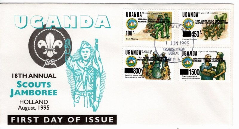 Uganda 1995 Sc 1301-4 FDC