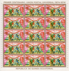 Equatorial Guinea 1974 Mi#382/388 UPU CENT. 7 Mini-Sheetlets PERFORATED MNH