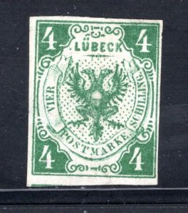 Lubeck #5  Unused reprint no gum, VF.  CV $240.00   ...  3580005