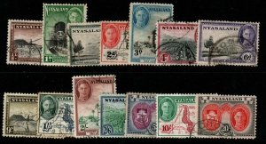 NYASALAND SG144/57 1945 DEFINITIVE SET USED