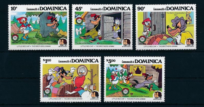 [22204] Dominica 1985 Disney Christmas Little Red Cap Brothers Grimm MNH