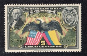 Ecuador 1938 5c US Constitution Airmail, Scott C58 MH, value = 40c