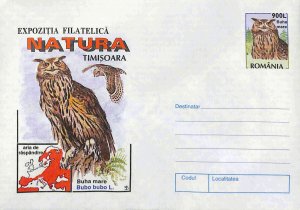 Romania PSE prepaid envelope 1998 Eurasian eagle-owl Birds owl raptors