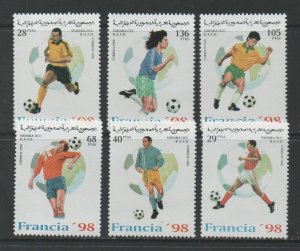 Thematic Stamps Sports - SAHARA 1996 FOOTBALL 98 SET OF 6 mint