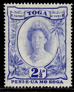 TONGA GVI SG77a, 2½d bright ultramarine, M MINT. Cat £35. RECUT 2½